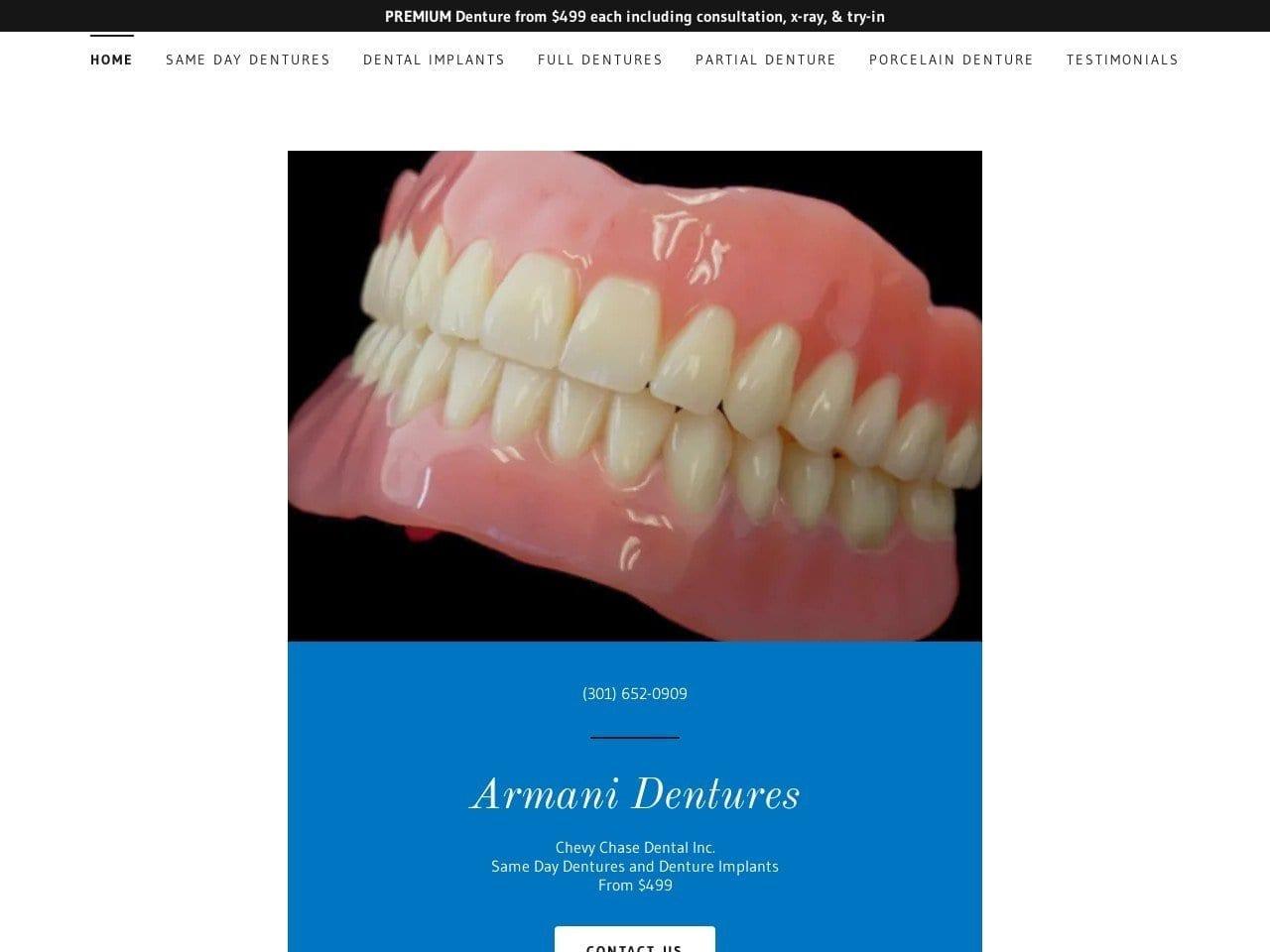 Armani Dentures Chevy Chase Dental Inc