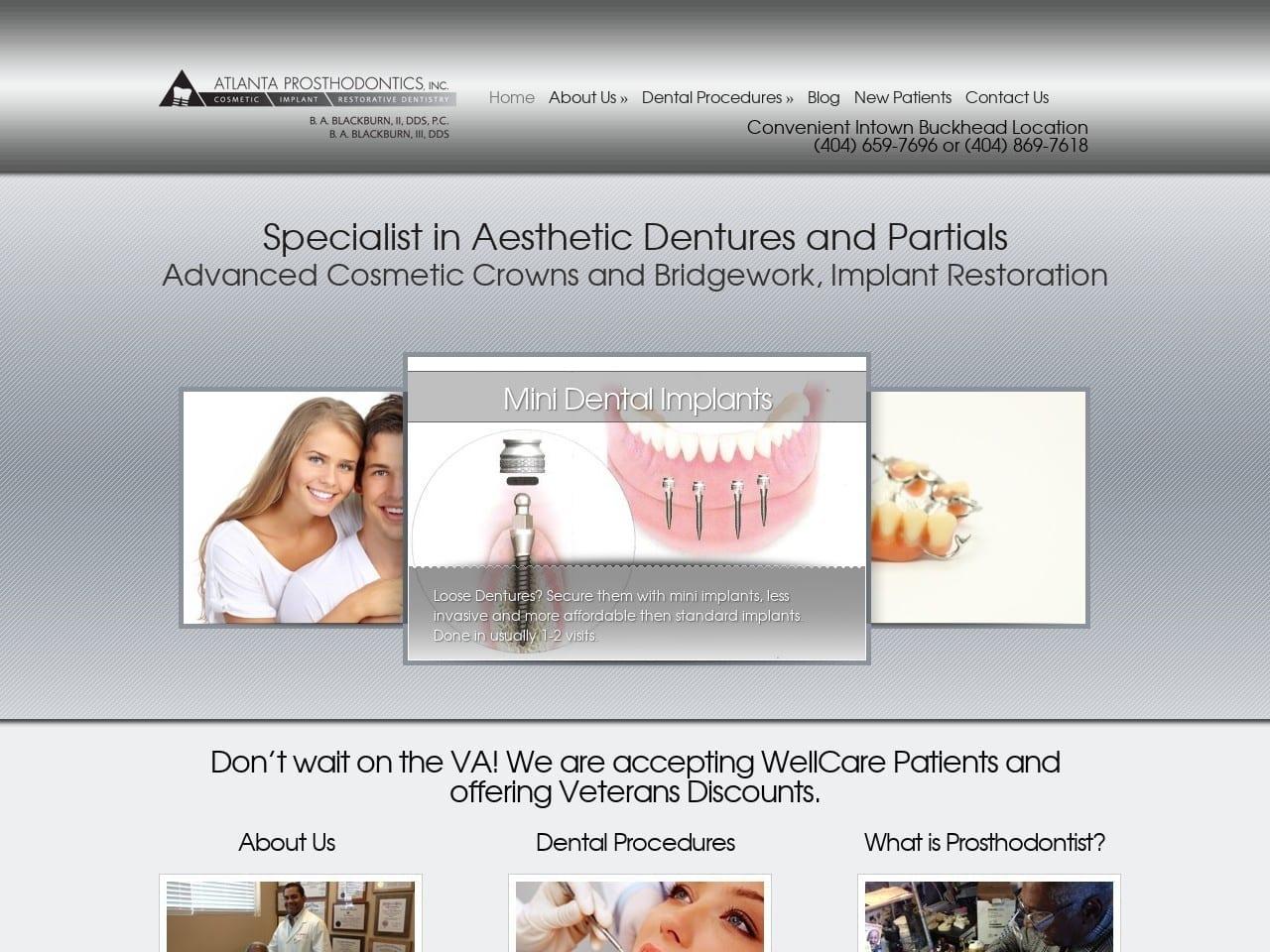 Atlanta Prosthodontics screenshot