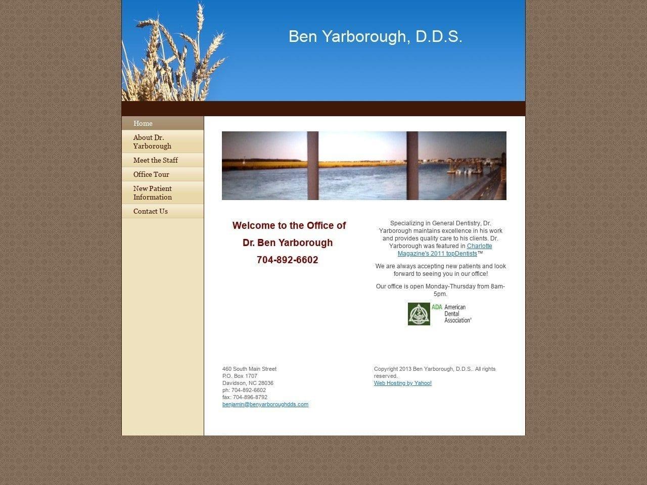 Yarborough Benjamin H DDS