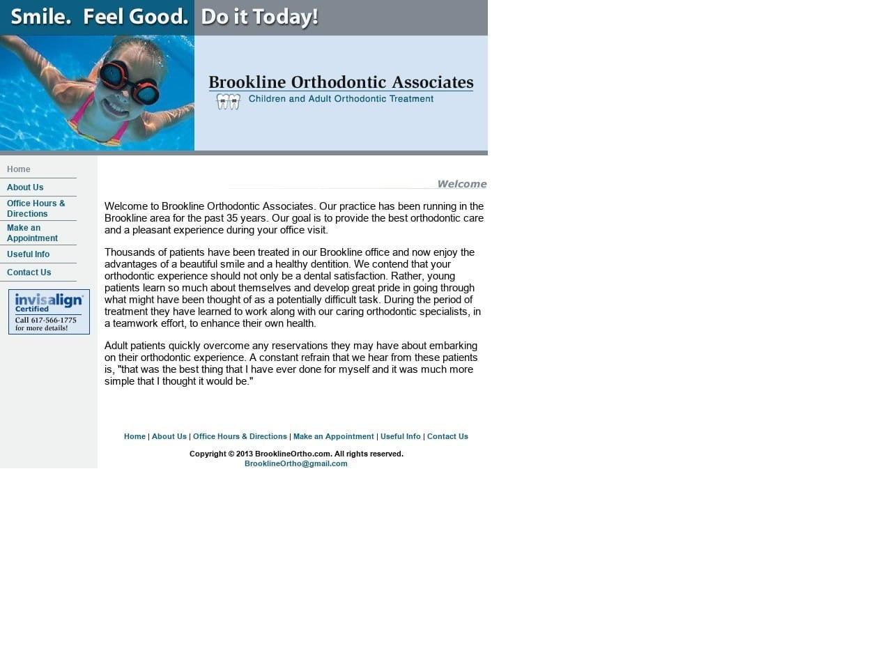 Brookline Orthodontic Associates screenshot