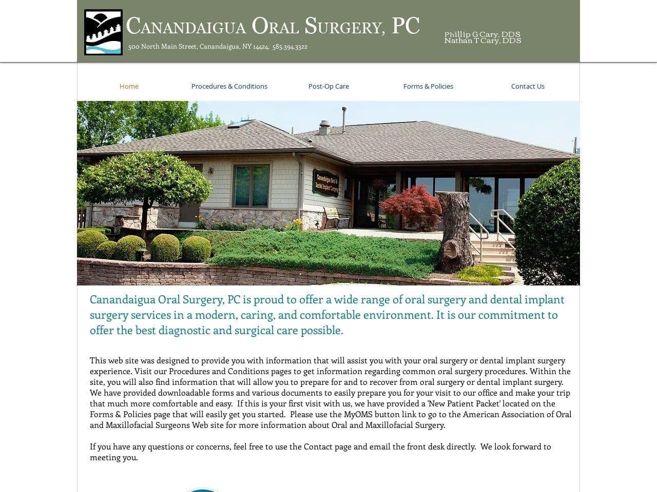 Canandaigua Oral Surgery Cary Phillip G DDS