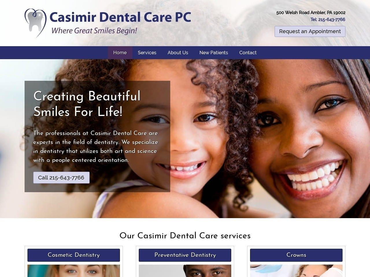 Casimer Dental Care Casimir Elsie DDS screenshot