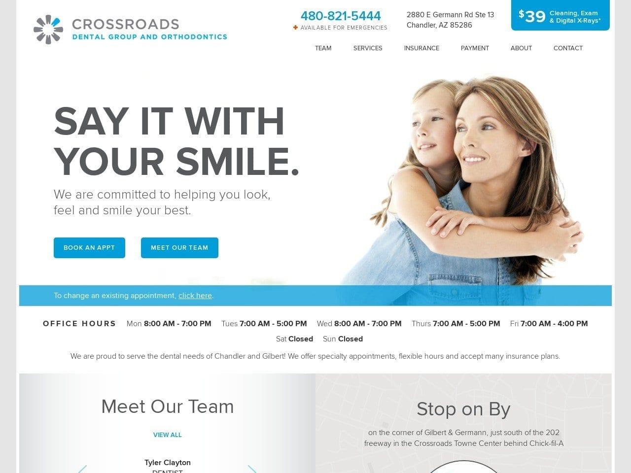 Crossroads Dental Group & Orthodontics screenshot