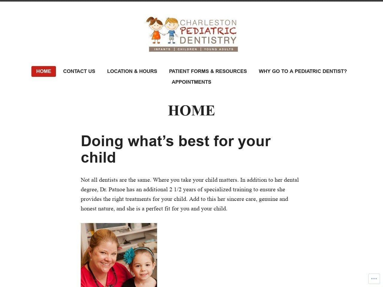 Charleston Pediatric Dentistry Ashley Patnoe Dds P