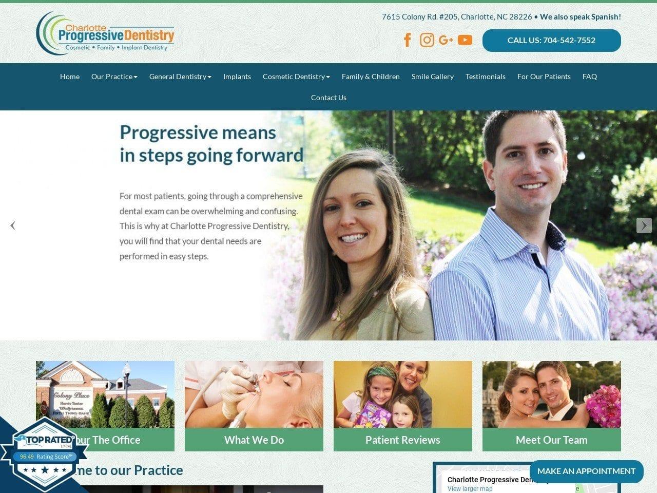 Charlotte Progressive Dentist screenshot