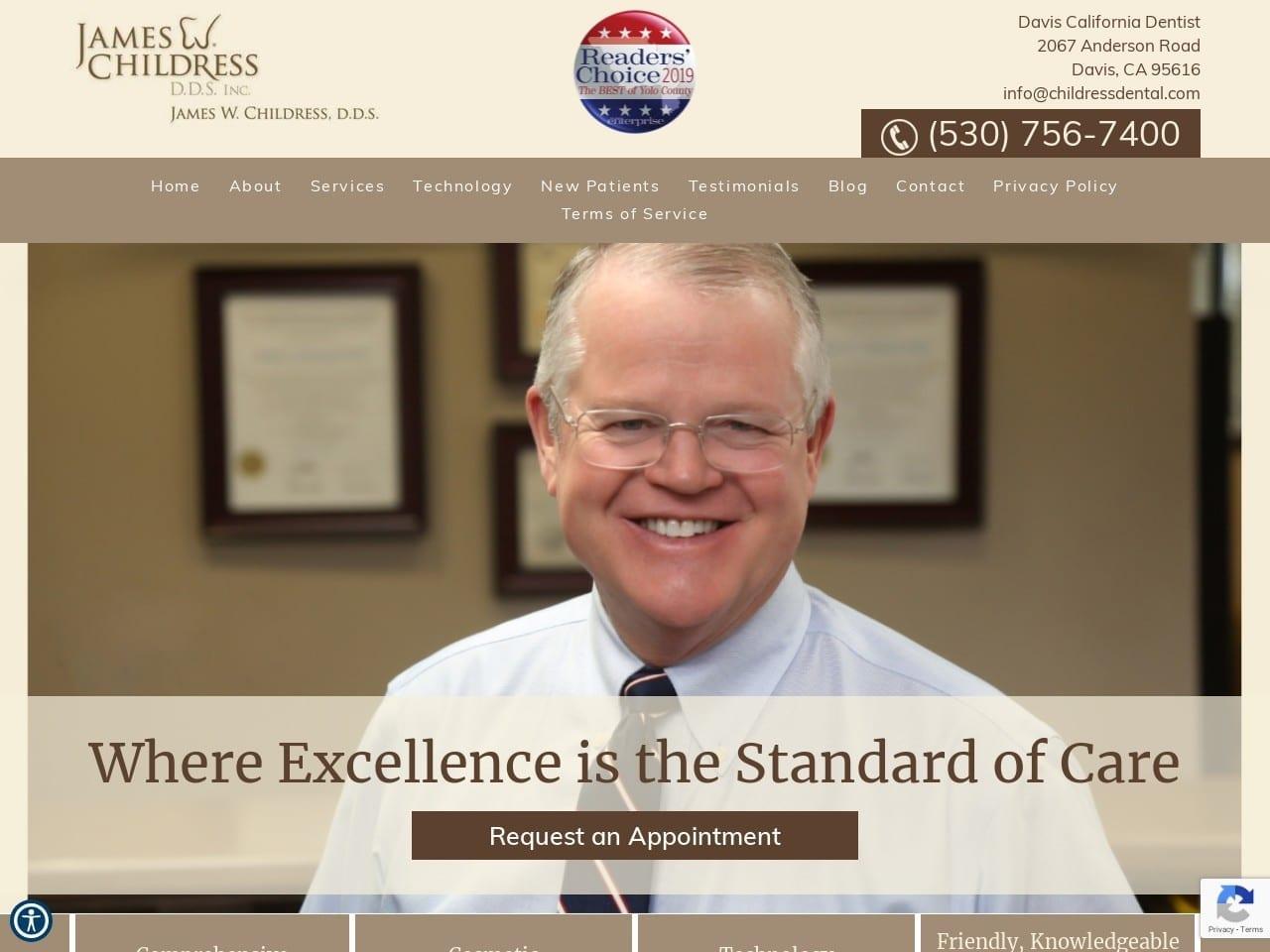 James W. Childress DDS Inc. screenshot