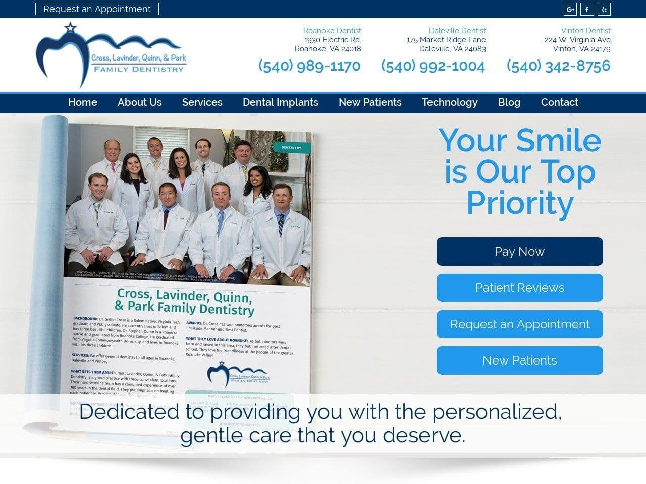 Coots Ward Cross & Associates Cross Griffin A DDS screenshot