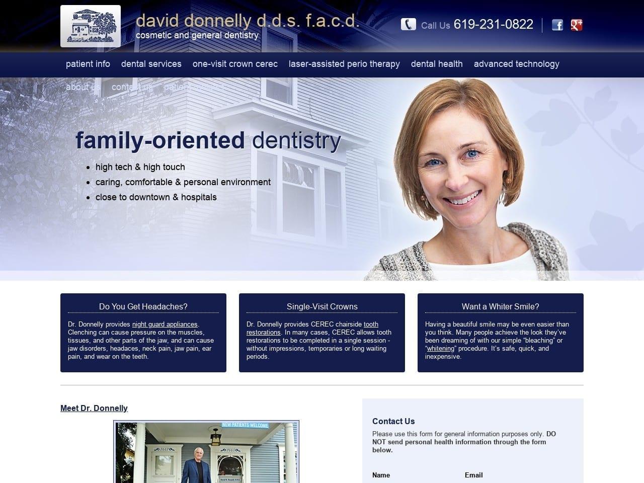 David M. Donnelly DDS screenshot
