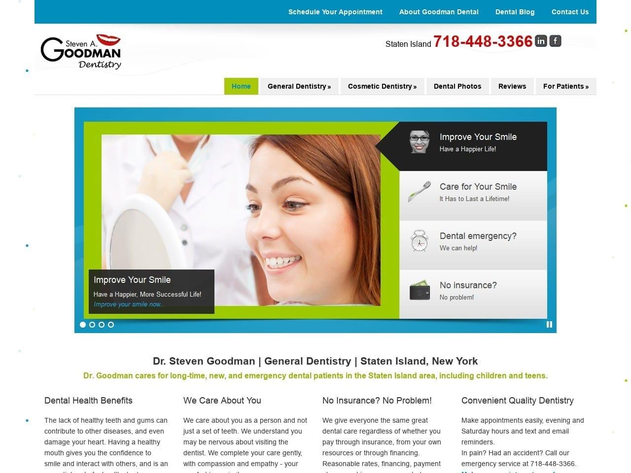 Steven A. Goodman Dentist screenshot