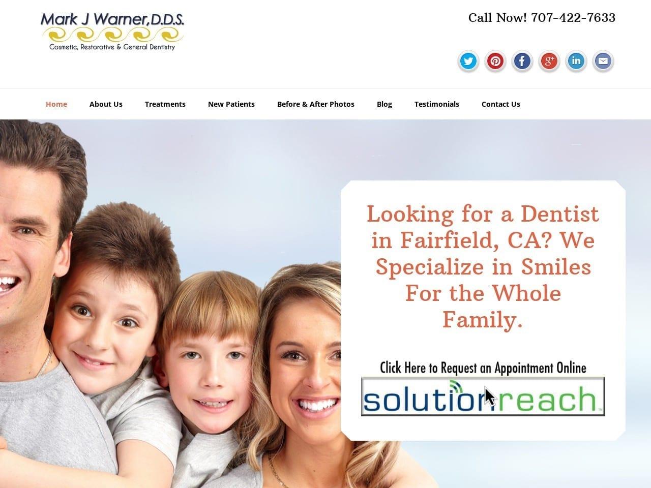 Mark J. Warner Dds Inc. General Dentist screenshot