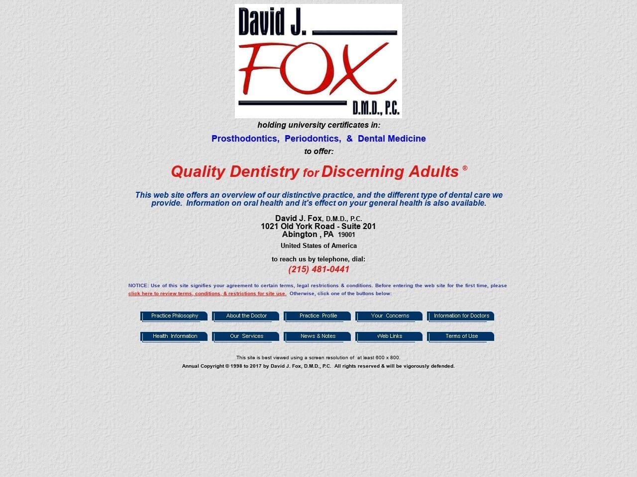 David J Fox PC