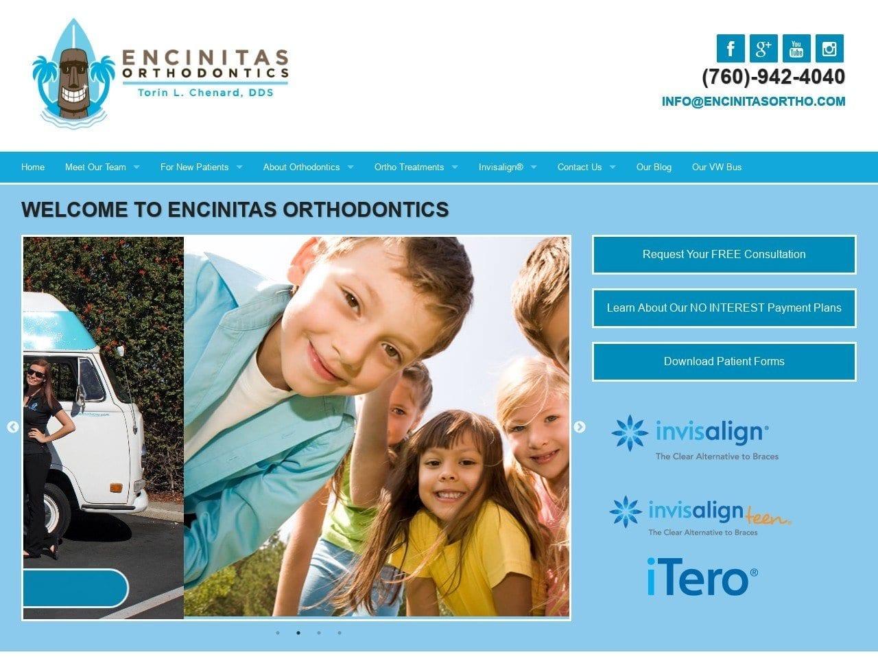Encinitas Orthodontics Torin Chenard DDS screenshot