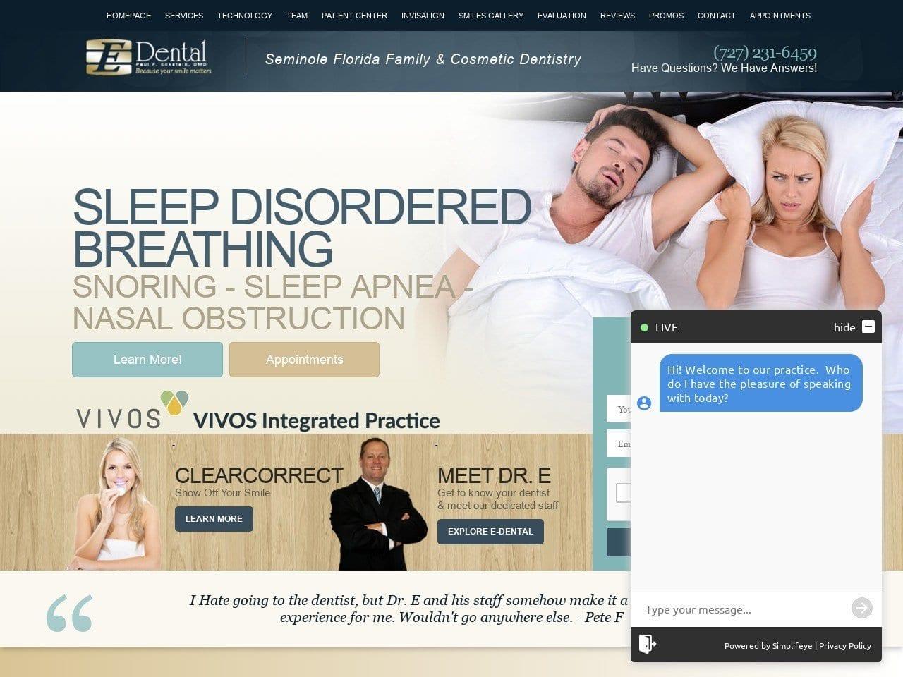 E Dental screenshot
