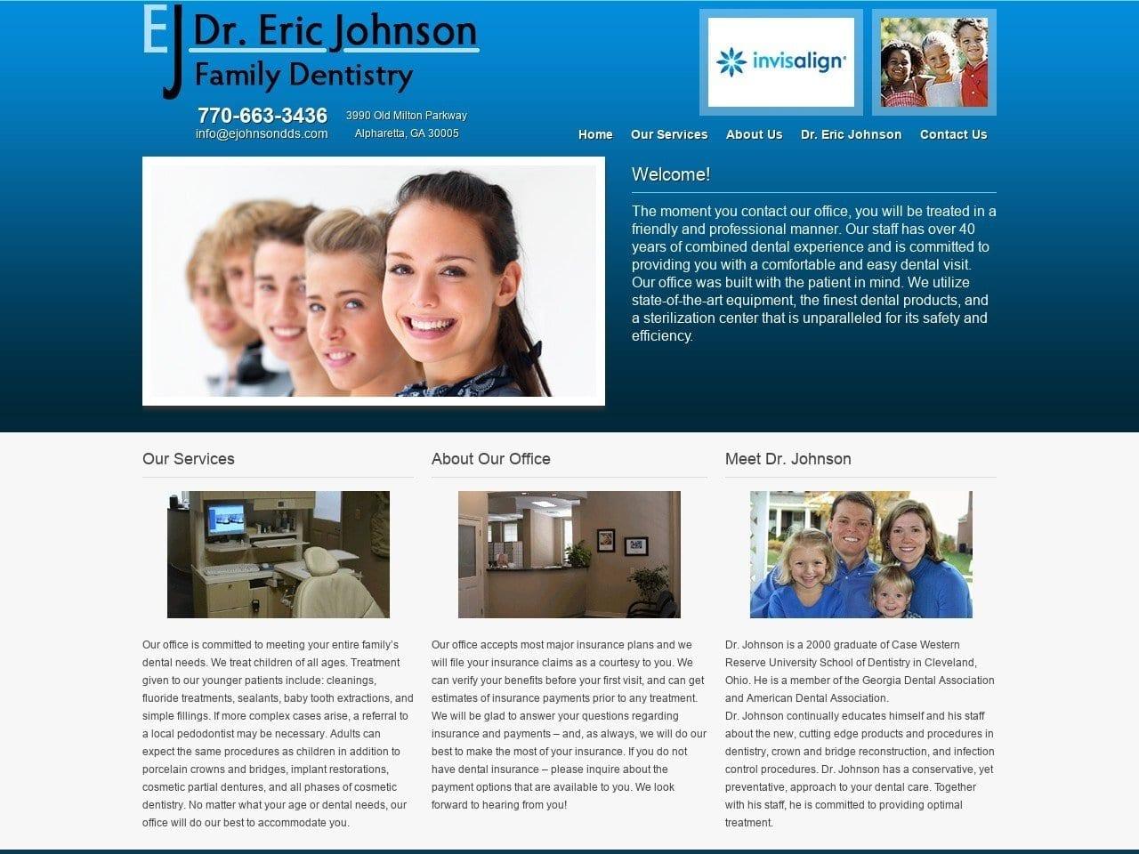 Dr. Eric A. Johnson DDS screenshot