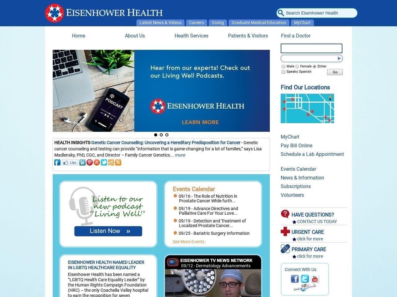 Eisenhower Memorial Hospital Sachs Neil DDS