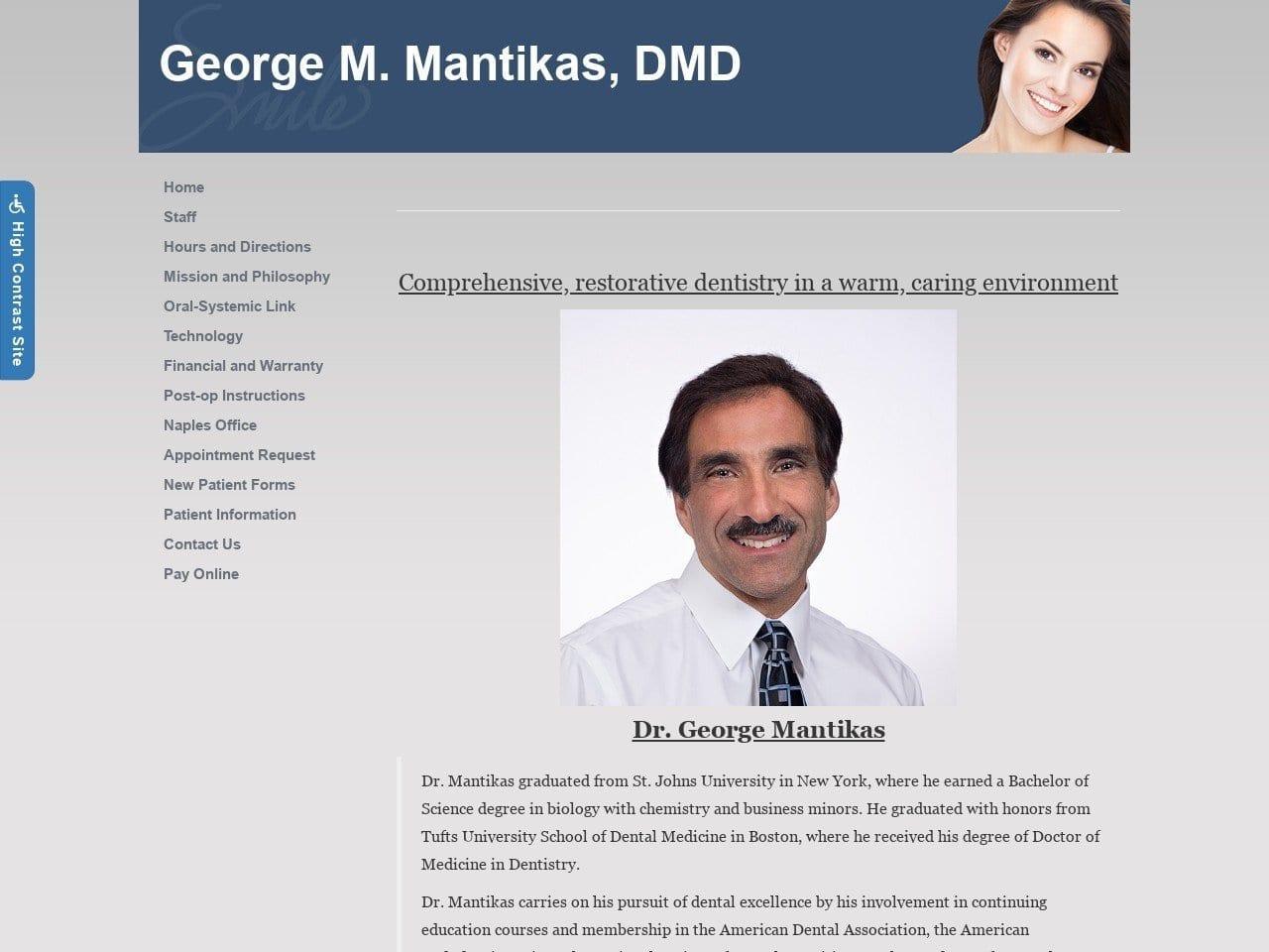 Mantikas George M DMD