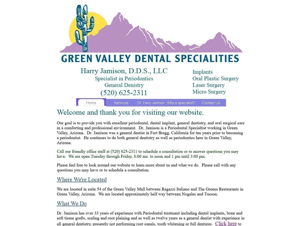 Green Valley Dental Spec screenshot