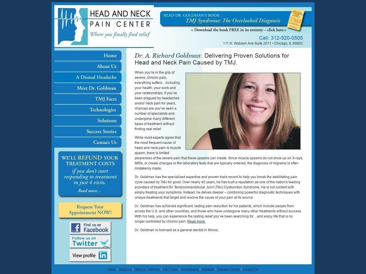 Head & Neck Pain Center Goldman Richard A DDS