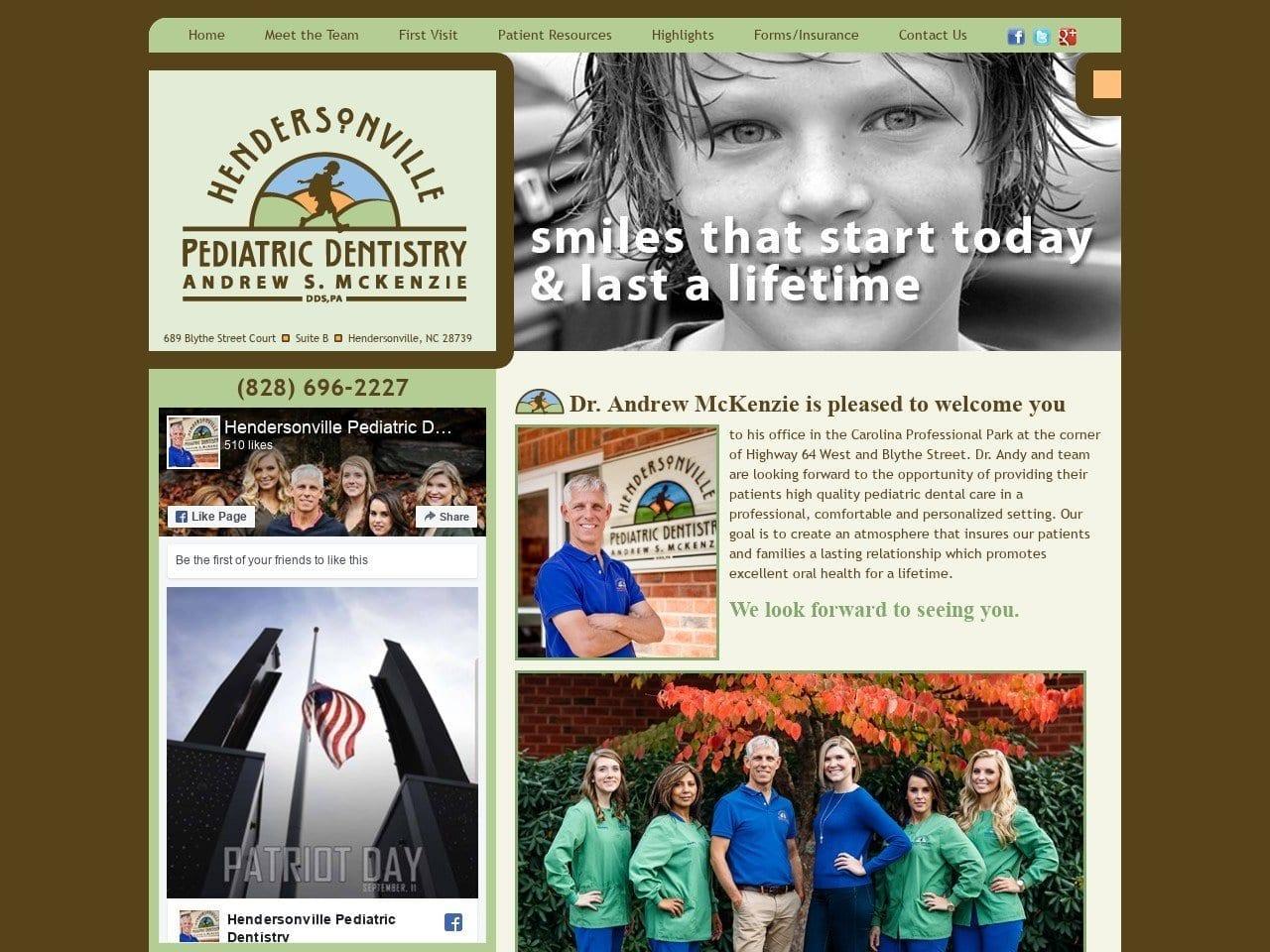 Hendersonville Pediatric Dentistry screenshot