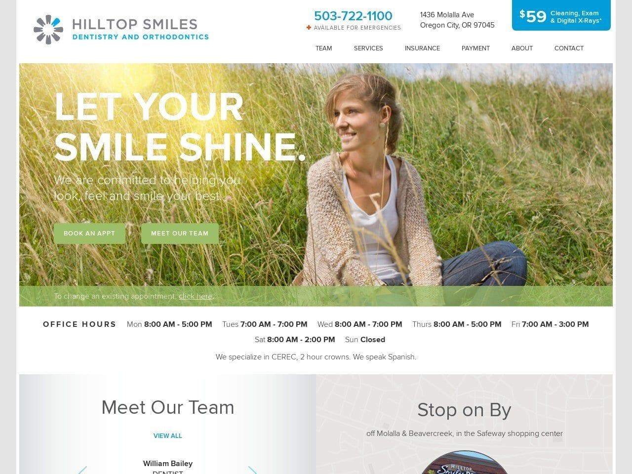 Hilltop Smiles Dentistry & Orthodontics screenshot