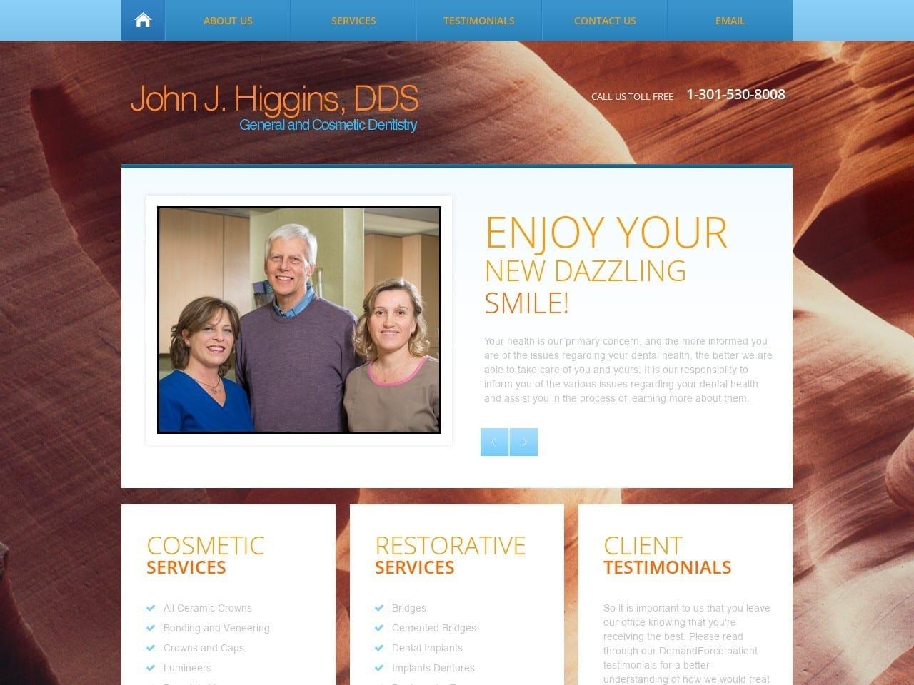Dr. John J. Higgins DDS screenshot