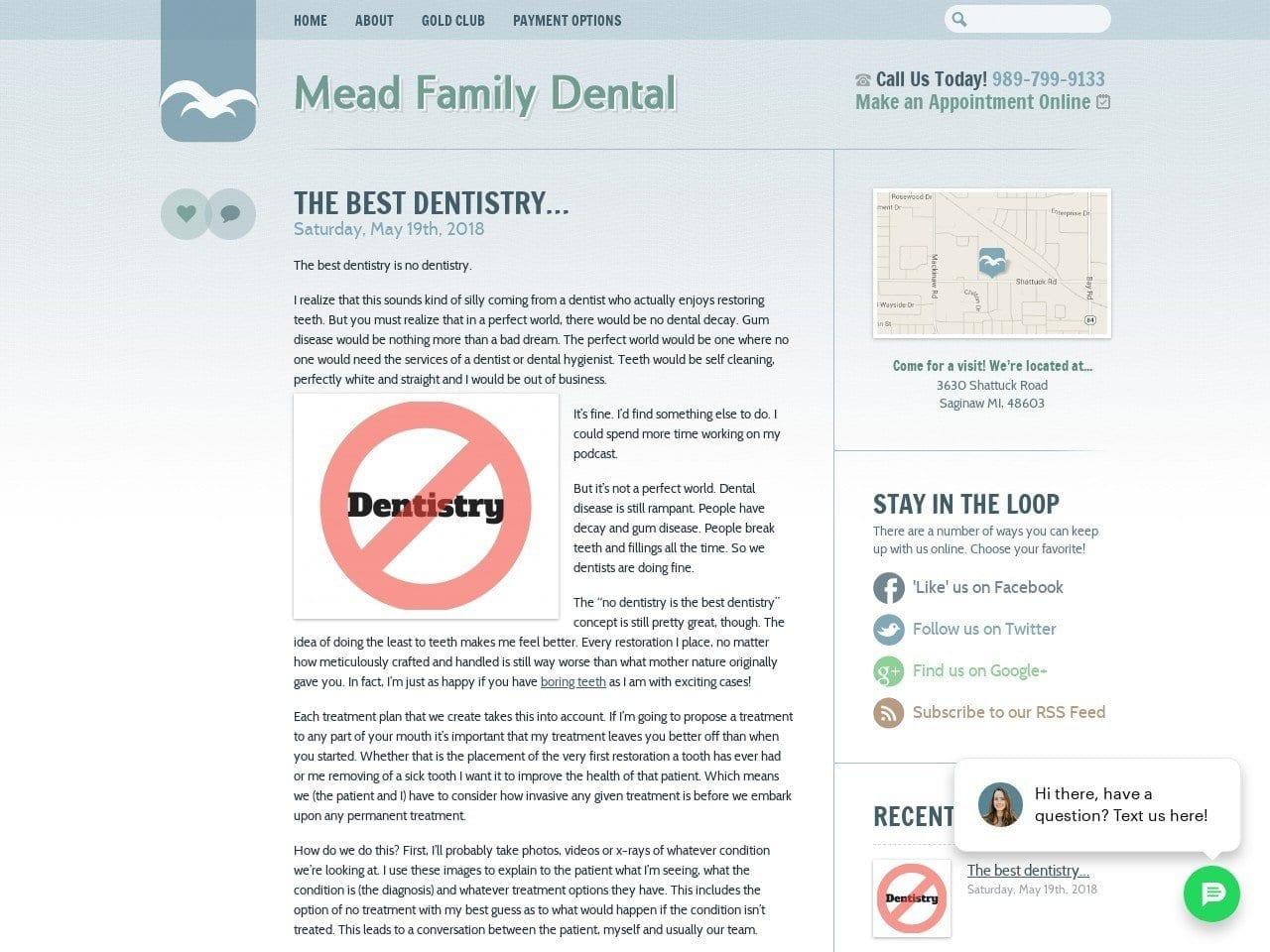 Mead Family Dental screenshot