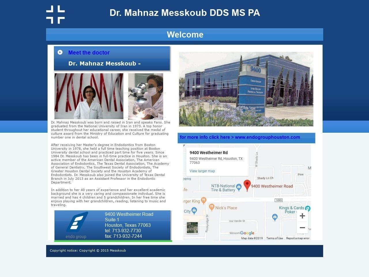 Messkoub Mahnaz DDS screenshot