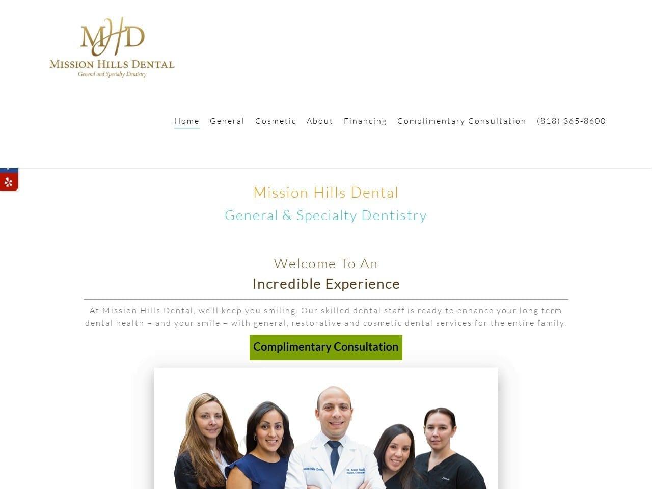 Mission Hills Dental screenshot