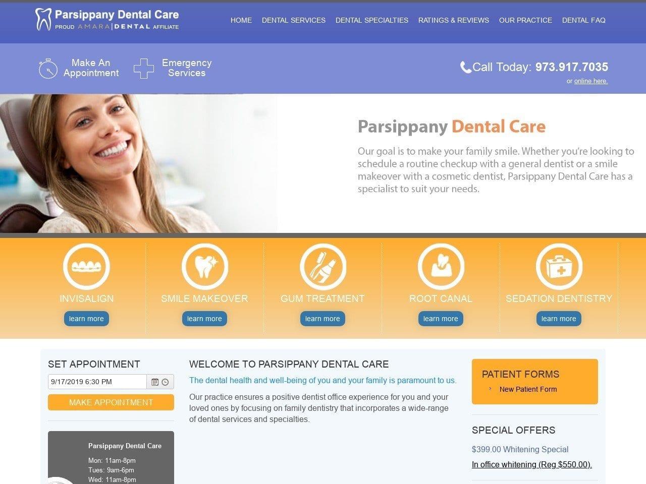 Parsippany Dental screenshot