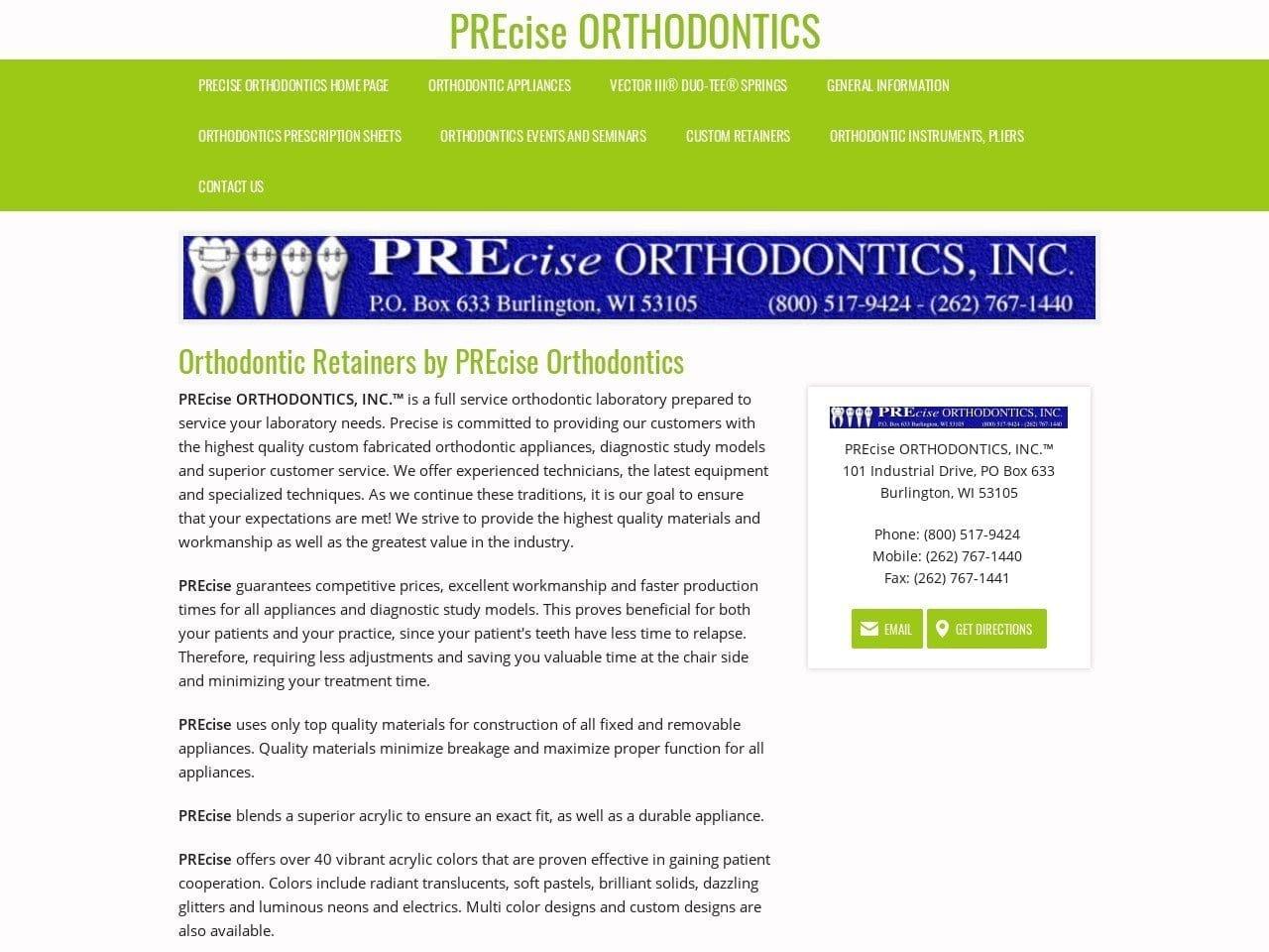 Precise Orthodontics Inc