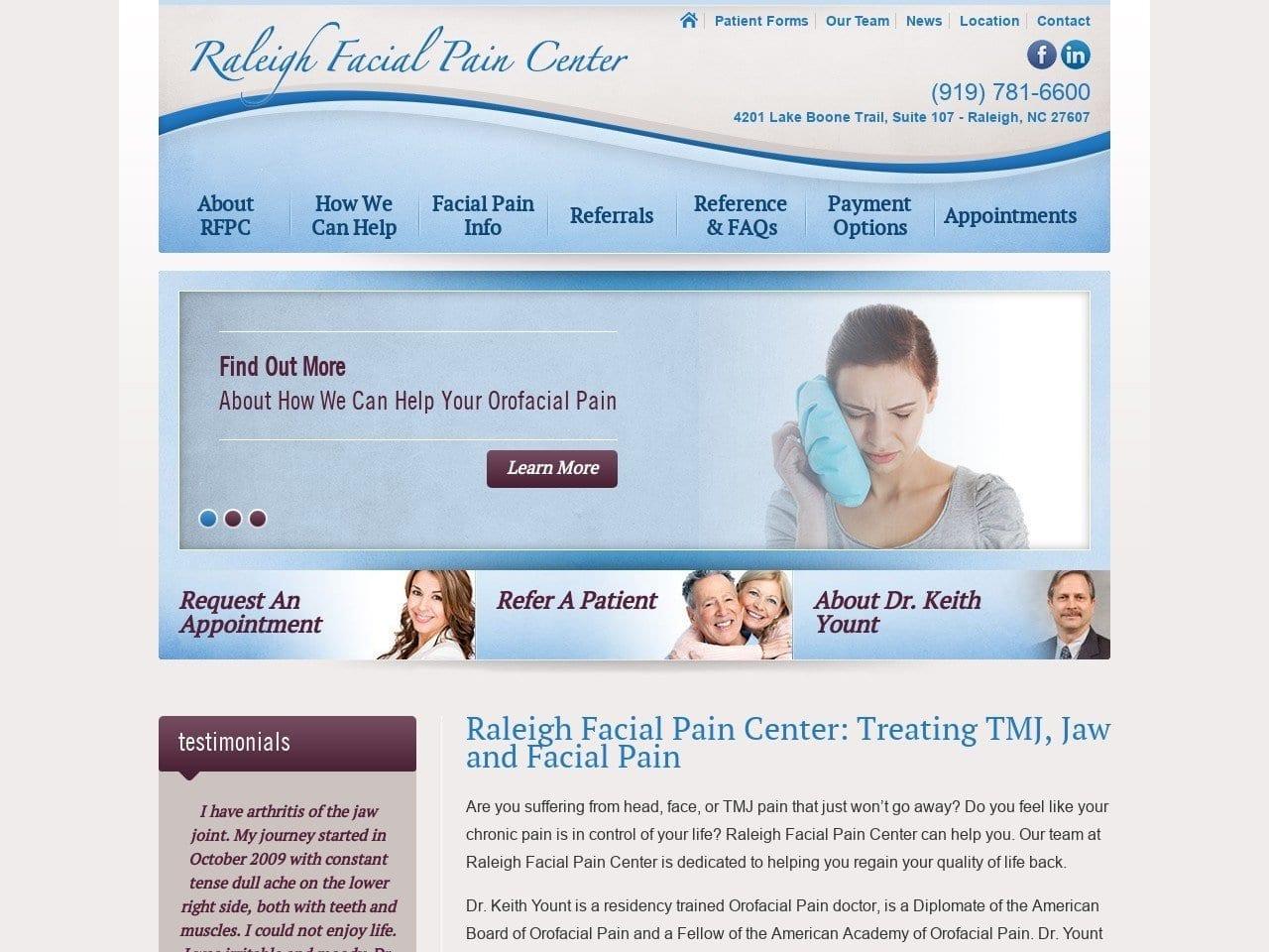 Raleigh Facial Pain Center screenshot