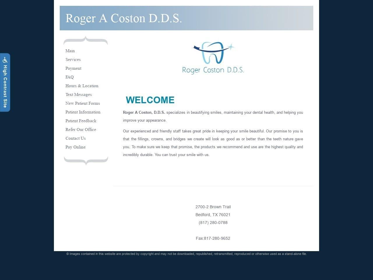 Dr. Roger A. Coston DDS screenshot