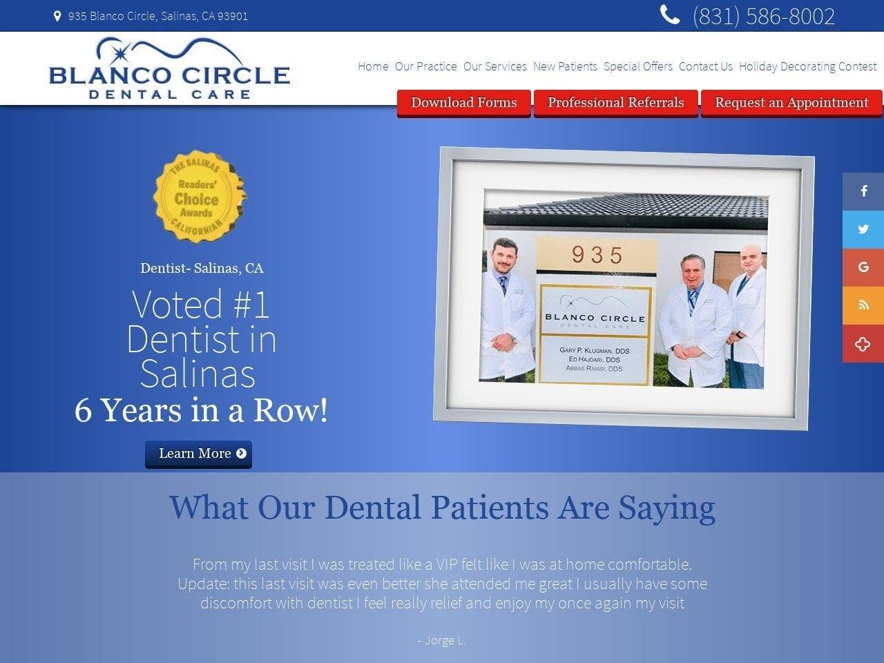 Blanco Circle Dental Care Klugman Gary P DDS screenshot