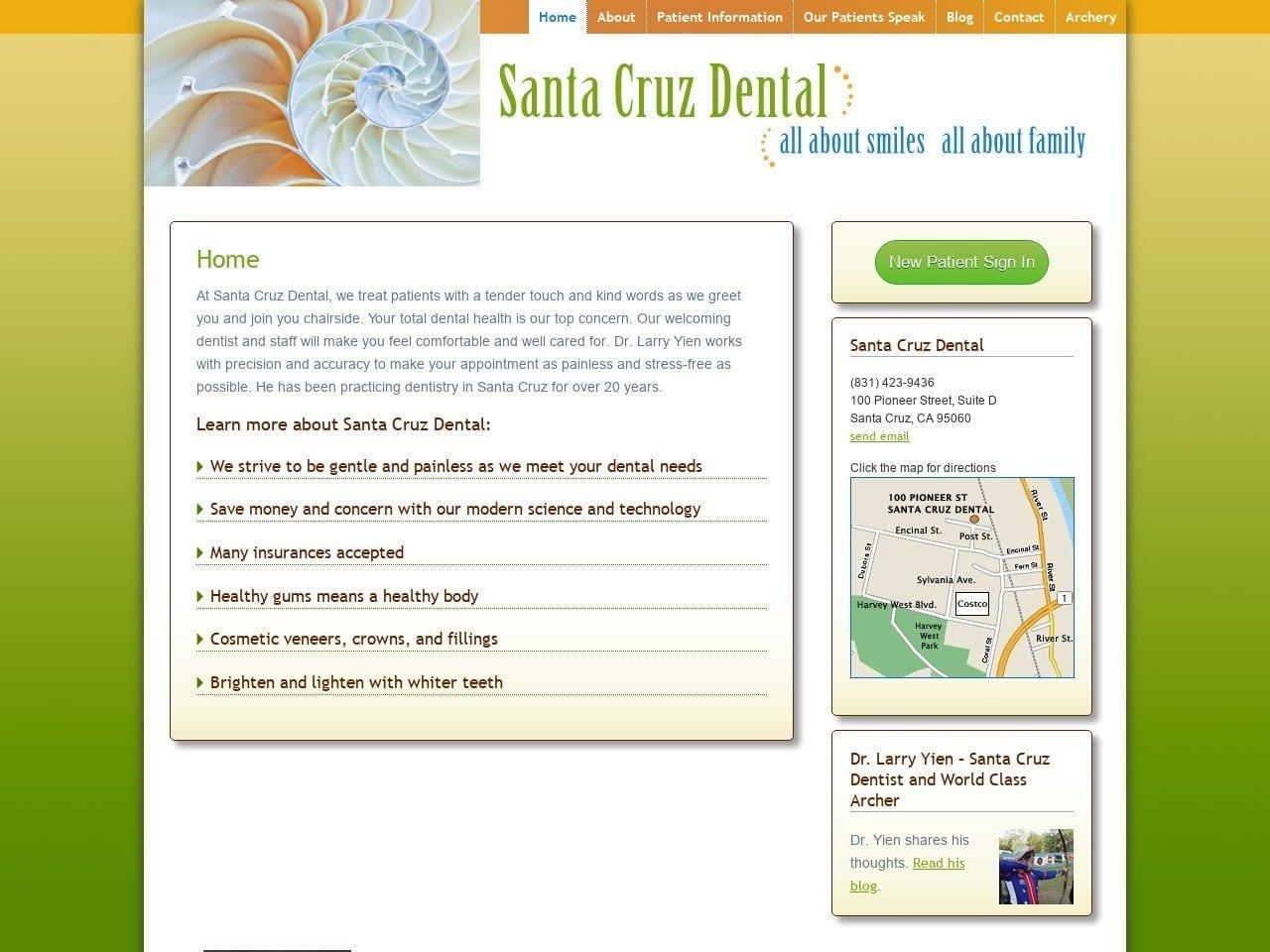 Santa Cruz Dental Care screenshot
