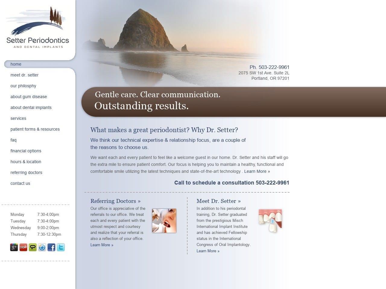 Setter Periodontics & Dental Implants LLC screenshot