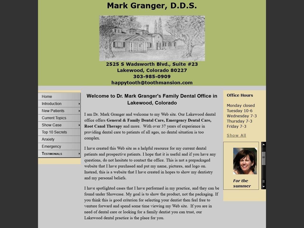 Mark Granger DDS screenshot
