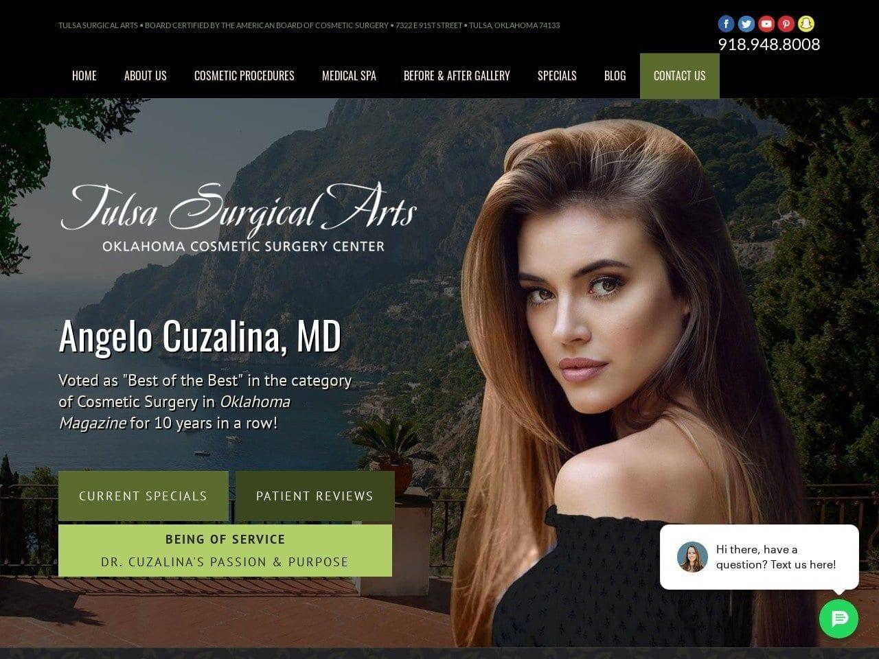 Tulsa Surgical Arts Cosmetic Surgery Center screenshot
