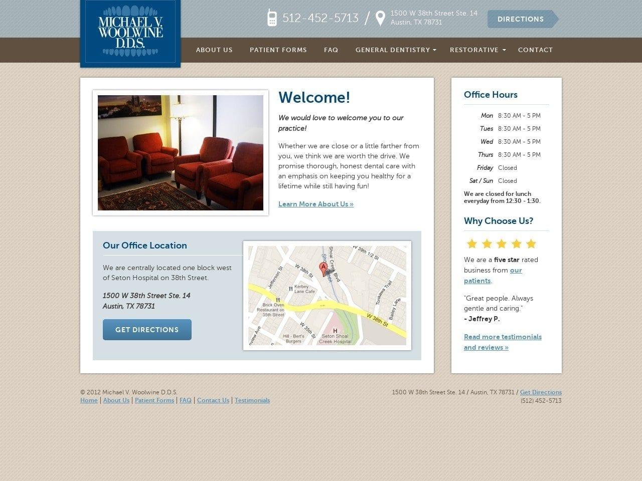 Michael V. Woolwine D.D.S. screenshot