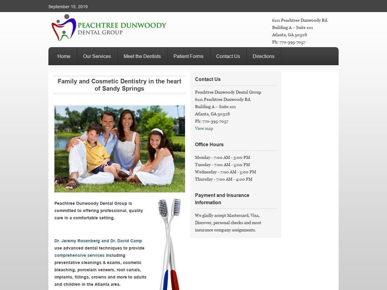 Peachtree Dunwoody Dental Group screenshot