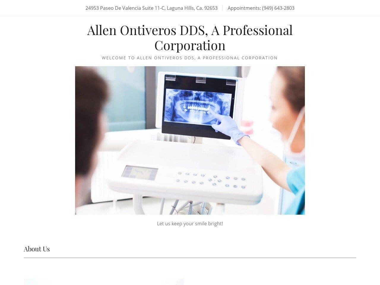 Allen Ontiveros DDS screenshot