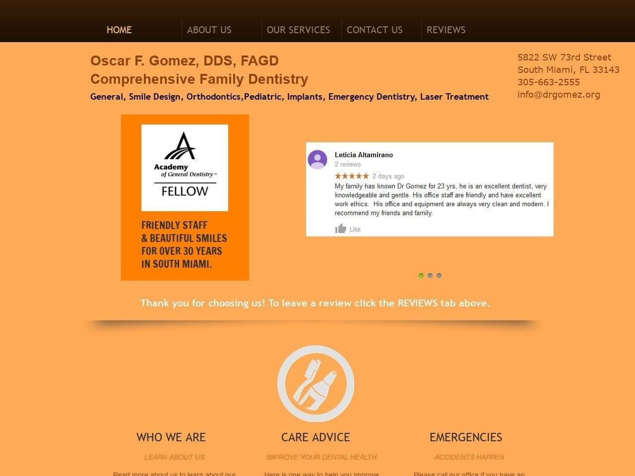 Oscar F. Gomez DDS Dentist