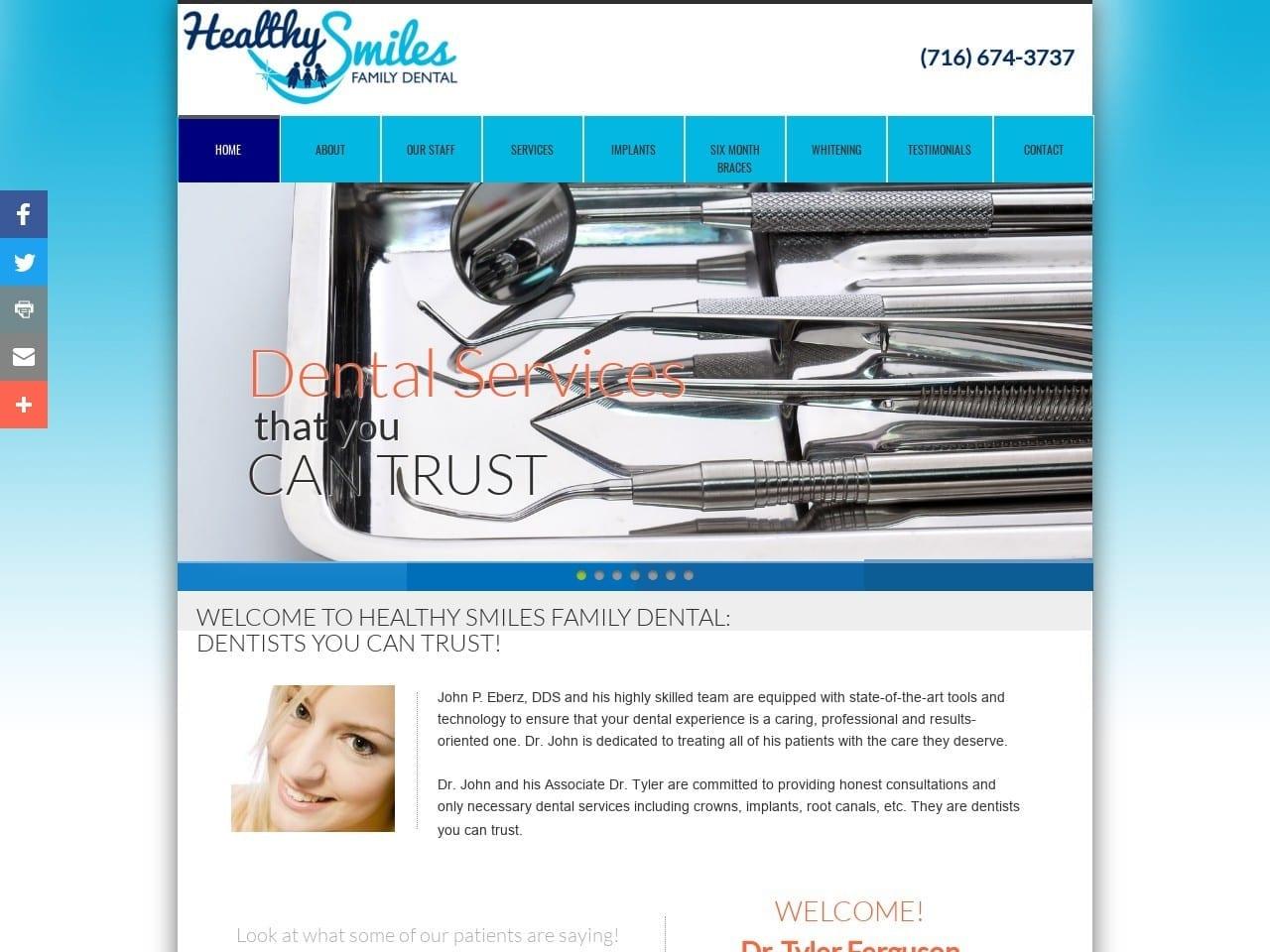 Healthy Smiles Family Dental Eberz John DDS screenshot
