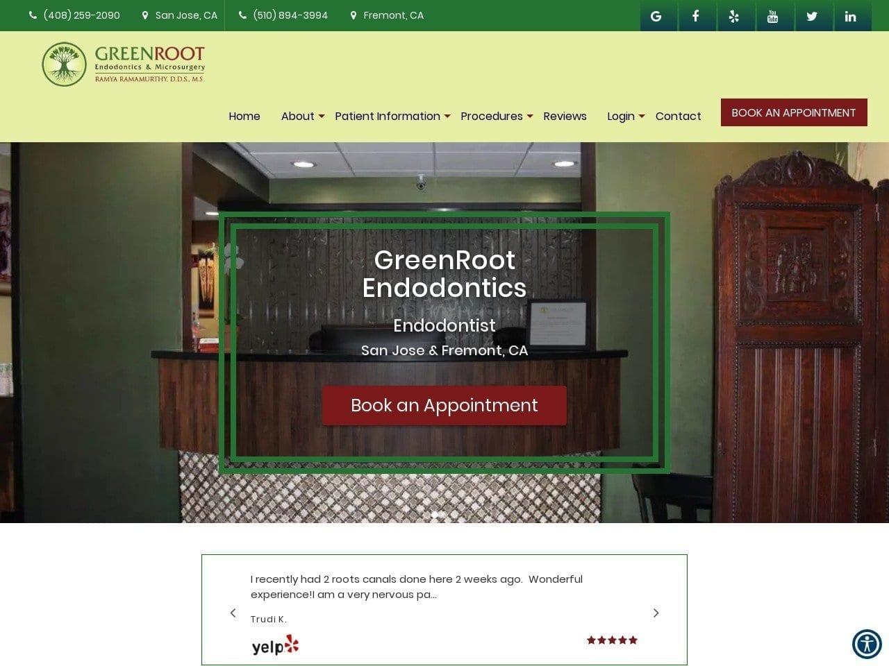 GreenRoot Endodontics & Microsurgery screenshot