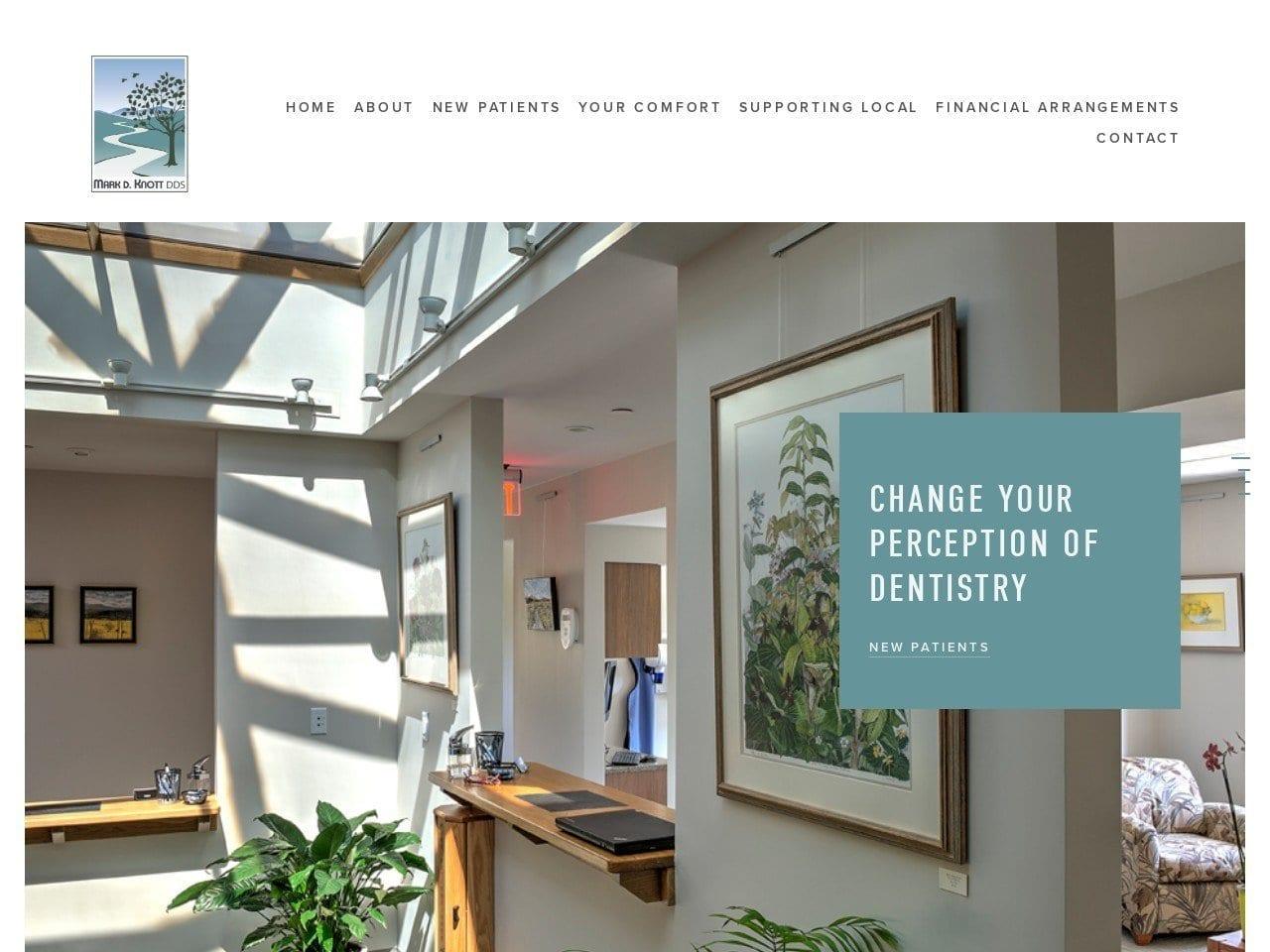 Mark D. Knott DDS PLC screenshot