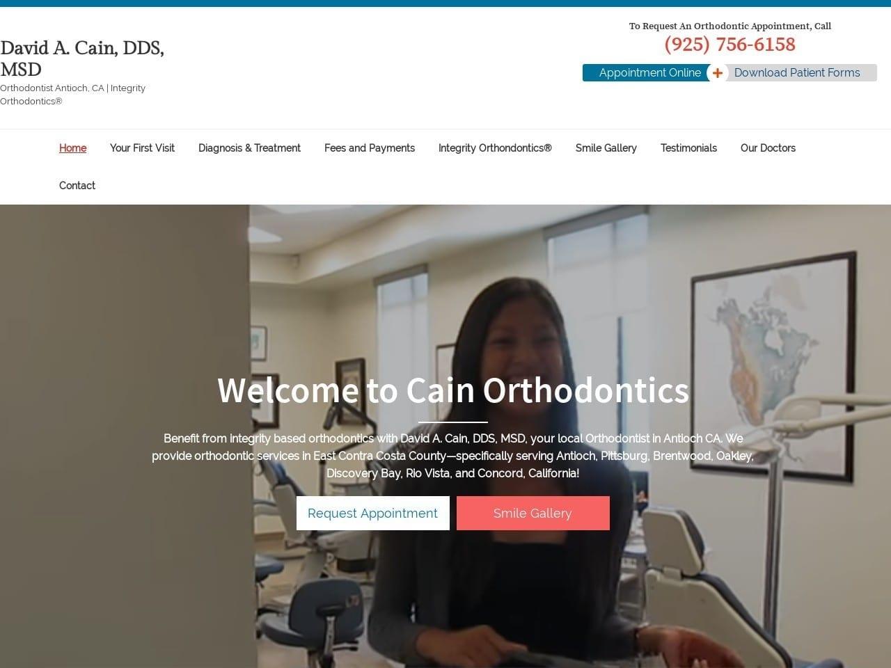 David A. Cain DDS MSD Orthodontics