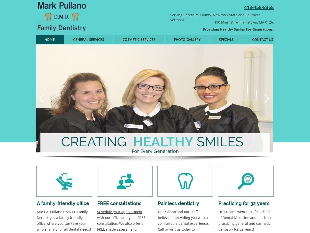 Mark Pullanos Office Pullano Mark DDS screenshot