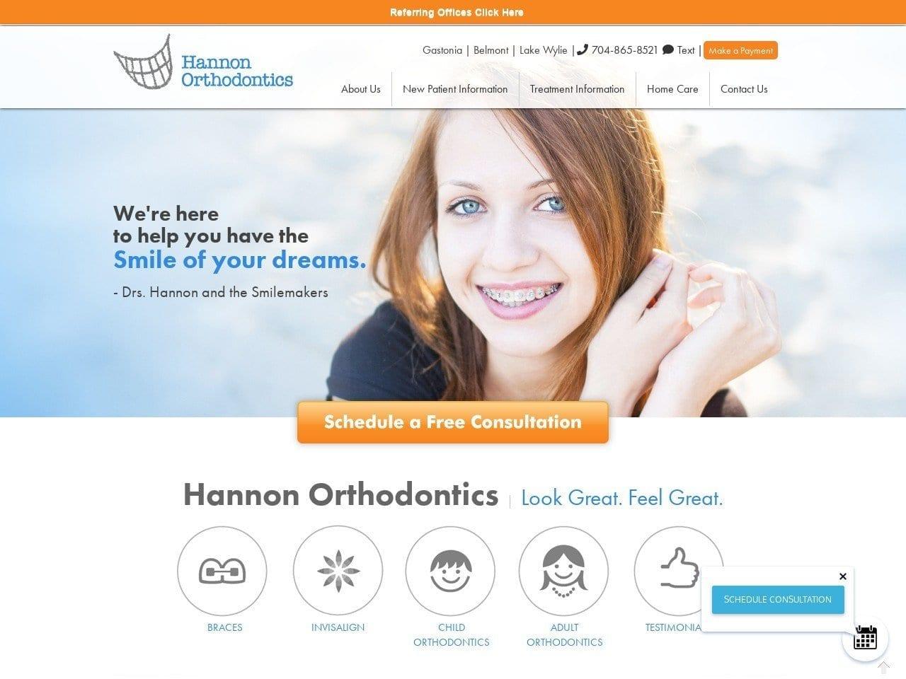 Hannon Orthodontics screenshot