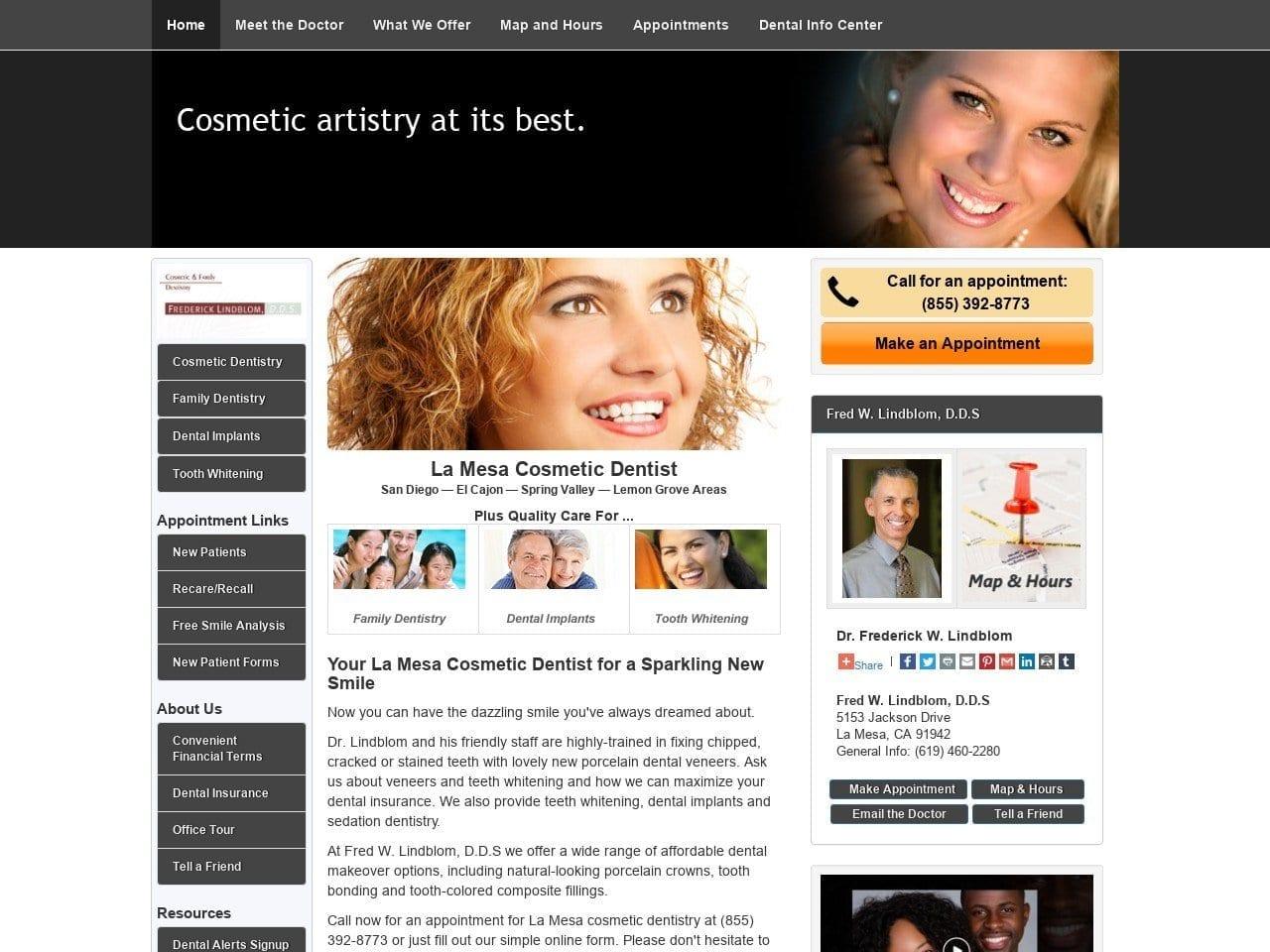 Dr. Frederick W. Lindblom DDS screenshot