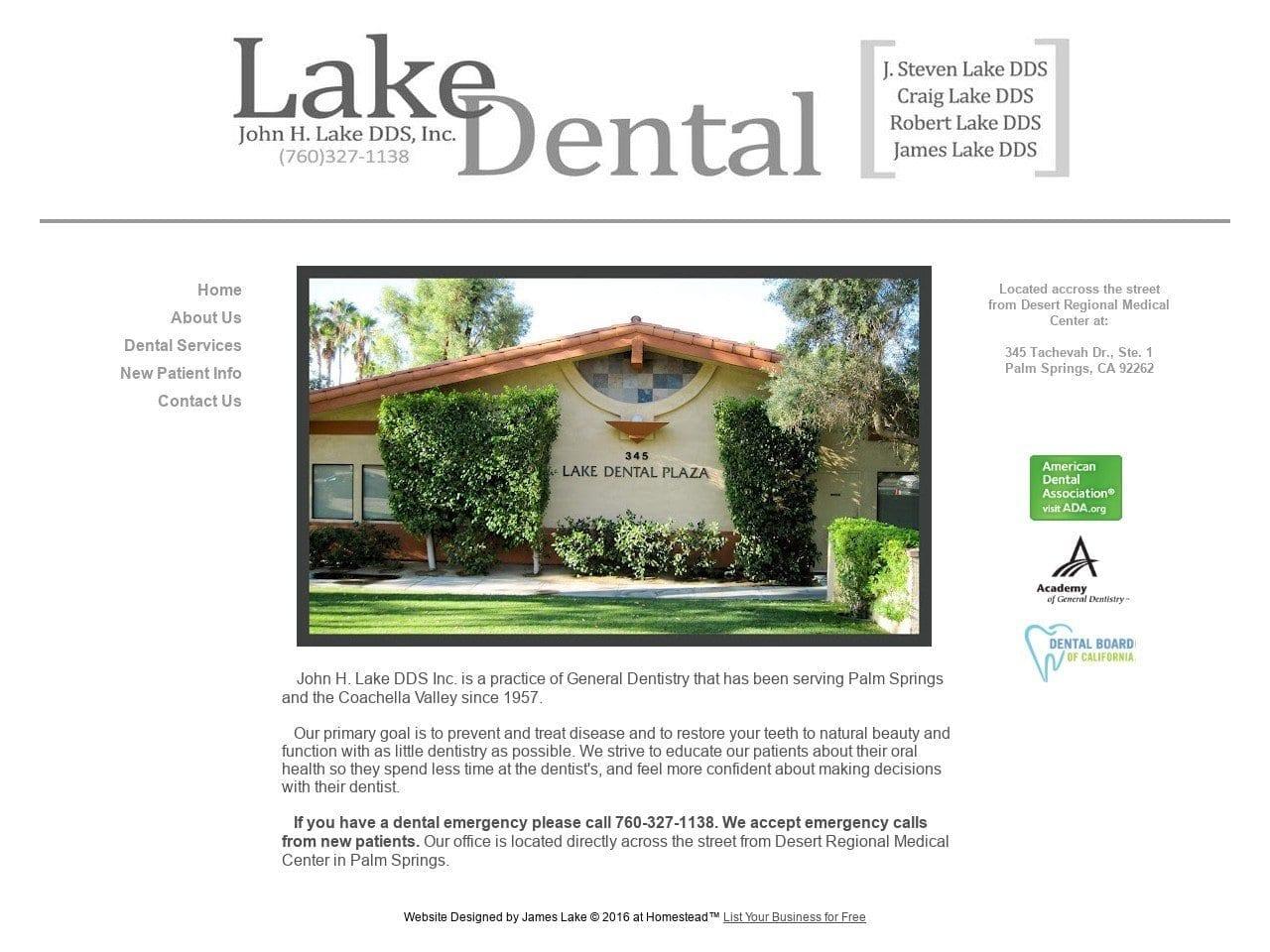 John H Lake Inc Lake Craig D DDS screenshot