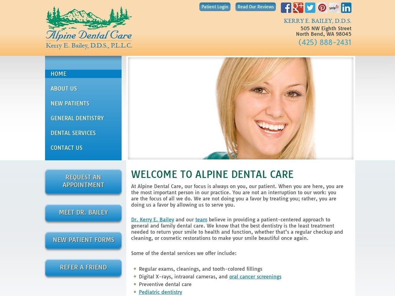Alpine Dental Care, the office of Kerry E. Bailey, DDS screenshot